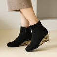 thumbnail image 1 of HKEJIAOI Bottines pour Femmes Grande Taille Bottes pour Femmes Plateforme Cheville Bout Rond Compensées Grande Taille Bottines Courtes, 1 of 5
