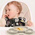thumbnail image 4 of Kushies Siliplate mess-free silicone plate - Sand, 4 of 4