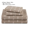 thumbnail image 3 of Beautiful Signature Floral 4-Piece Percale Fawn Sheet Set, Queen by Drew Barrymore, 3 of 5