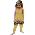 thumbnail image 1 of Dvkptbk Combinaison Décontractée pour Bébé Filles Épaules Dénudées Tenue d'Été Sans Manches Justaucorps Graphique 4-5 Ans, 1 of 5