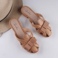 thumbnail image 4 of Ketyyh-chn99 Sandales pour Femmes Chaussures de Marche Femmes Femmes Sandales d'Été Mode Simple Couleur Unie Confortables Talon Carré Talon Épais Bout Rond Sandales à Enfiler (Rouge, 7), 4 of 5