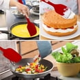 thumbnail image 3 of Lot de 6 Spatules - Ustensiles de Cuisine, Raclettes en Caoutchouc Résistant à la Chaleur, Silicone de Qualité Alimentaire, Outils De, Rouge, JKODE, 3 of 6