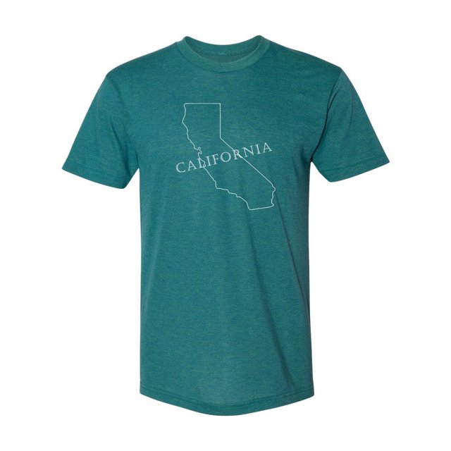 Gravity Trading Mens California State USA-Made Triblend Tee - Evergreen - Medium