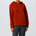 thumbnail image 1 of IMENGL Hoodies trendy knit drawstring pullover, Red L, Size M-3XL, 1 of 7