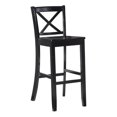 thumbnail image 1 of Pemberly Row 30" X-Back Transitional Wood Bar Stool in Espresso, 1 of 15