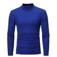 thumbnail image 1 of CEHVOM Chemise de Base Ajustée Extensible Unie à Col Mi-Haut à Manches Longues pour Homme Vente, 1 of 6