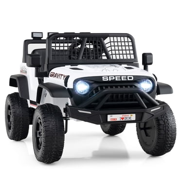 Gymax 24V Ride On Car for Kids Battery Powered Electric Vehicle w/ Parent Remote Control White