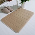 thumbnail image 2 of YoGold Memory Foam Bath Mat, 24" x 16", Ultra Soft and Non-Slip Bathroom Rugs, Water Absorbent And Machine Washable Bath Rug for Bathroom, Shower, And Tub Khaki, 2 of 3