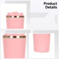 thumbnail image 3 of 2 Pcs Insulated Coffee Mugs, 304 Stainless Steel Vacuum Thermos with One-Touch Lid, Leakproof Coffee Tumblers for Hot & Cold Drinks, Travel Coffee Cups, 12.8 oz, Black+Pink, 3 of 5