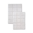 thumbnail image 1 of Superior BATHRUG-CH2PC-WH Bath Rug Set Cotton Checkers - White, 2 Pieces, 1 of 1