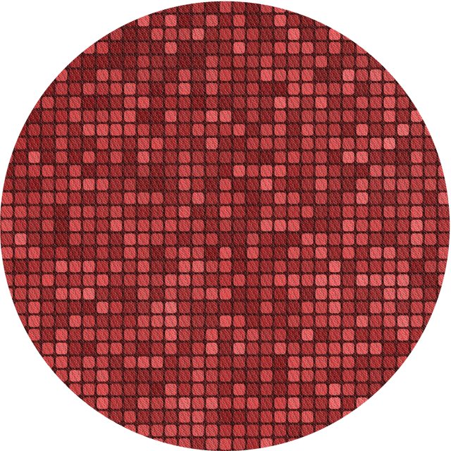 Ahgly Company Tapis d'Intérieur Lavables à la Machine, Carrés, Transitionnels, Rouges, 3 Pi Carrés