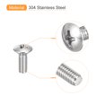 thumbnail image 4 of Unique Bargains Vis de Machine à Tête Ovale M4x10mm, Lot de 100 Vis à Tête Fraisée Légèrement Relevée en Acier Inoxydable 304, 4 of 5