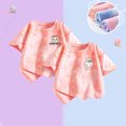 thumbnail image 2 of Jamicy T-shirts pour Filles Cadeau pour Enfants Hauts Mignons pour Filles 2 Pcs Manches Courtes T-Shirts d'Été Mode Graphiques Col Rond Pull Tee, 2 of 3