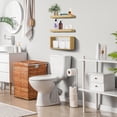 thumbnail image 4 of Sorbus Floating Shelves for Wall Set of 3 - Bathroom Shelves for Wall Storage, Over Toilet, Bedroom, Farmhouse, Wall Decor - 2 Floating Shelves with Invisible Brackets & 1 Rectangular Box, 4 of 7