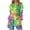 AF-Green, variant on QATAINLAV St Patricks Day Shirts for Women Green Shamrock 3/4 Sleeve Irish Shirt Casual Button Henley Neck Pleated Tunic Tops Sale of The Day Green XL