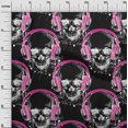thumbnail image 2 of oneOone Cotton Flex Fuschia Pink Fabric Skull Sewing Material Print Fabric By The Yard 40 Inch Wide, 2 of 4