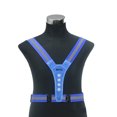 thumbnail image 1 of Gilet Réfléchissant à DEL Ajustable pour la Sécurité Nocturne - Design en V Élastique Bleu, Parfait pour la Course, le Vélo et les Activités de Plein Air, 1 of 6