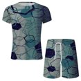 thumbnail image 5 of Pantalons Courts pour Hommes T-Shirt Col Rond Décontracté Imprimé 3D Blouse à Manches Courtes et Ensemble de Pantalons, 5 of 5