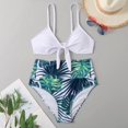thumbnail image 4 of Womens High Waisted Bikini Set Tie Knot High Waisted Two Piece Swimsuits Bathing Suits, 4 of 5