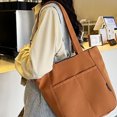 thumbnail image 4 of TopLLC Shoulder Bag Canvas Tote Bag Canvas Bags With Zipper Womens Handbag Women Bag Fashion New Pattern Solid Color Practical Zipper Large Capacity Shoulder pack, 4 of 7