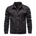 thumbnail image 2 of Veste en Denim Homme Mode Décontractée Veste en Denim Extérieur Veste à Simple Boutonnage Veste de Travail, 2 of 3
