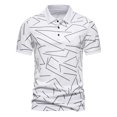 thumbnail image 1 of Cameland Mode Personnalité Homme Décontracté Ajusté Manches Courtes Imprimé T Manches Courtes Col Rabattu Blouse et Chemise, 1 of 9