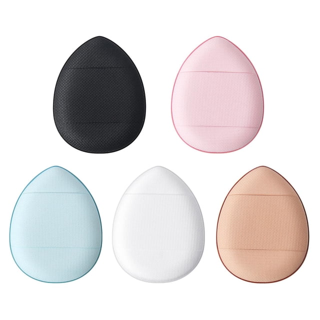 HILABEE 5 Pieces Finger Wet Dry Soft Powder Puff Blending Sponge Makeup Sponge for Random