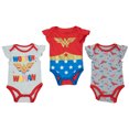 thumbnail image 1 of Wonder Woman Suit and Icons 3-Pack Infant Bodysuit Set-6-9 Months, 1 of 2