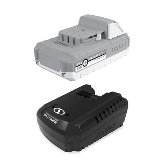 Snow Joe 24V-2AMP-SK1R Starter Rapid, Kit (w/ 2.0-Ah Battery + Charger)