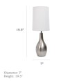 thumbnail image 2 of Lampe de table Simple Designs à 1 ampoule en forme de larme, nickel brossé, 2 of 6