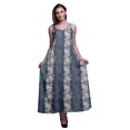 thumbnail image 1 of Bimba Robe Longue Maxi Imprimée à Bretelles Spaghetti Ajustables en Rayonne Florale pour Femmes Boho-Très Petite, 1 of 4