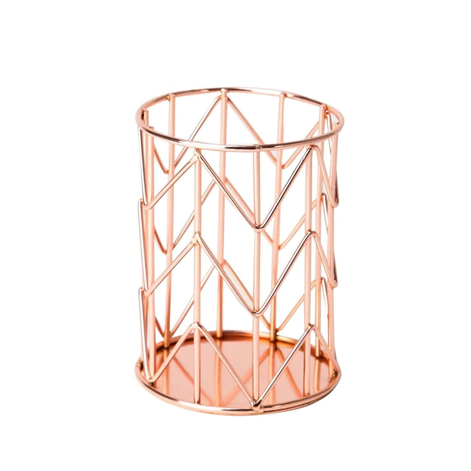 ZXNWN Gold Desk Organizer Pen Holder Wire Mesh Office Desk Accessories Multipurpose Makeup Brush Cup for Desktop Workspace