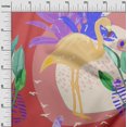 thumbnail image 3 of oneOone Cotton Poplin Red Fabric Tropical Abstract With Flamingo Sewing Craft Projects Fabric Prints By Yard 42 Inch Wide, 3 of 4