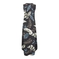 thumbnail image 4 of Lenago Robes Grande Taille pour Femmes 2023 Robe Longue Sans Manches à Col Rond Imprimée pour Femmes Robes d'Été de Plage en Liquidation, 4 of 5