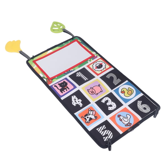 Livre-jouet Miroir pour Bébé, Livre Miroir Pliable Professionnel d'Entraînement Visuel pour Nourrisson avec Pendentif pour Type Animal, Type Nombre, Style Circulation