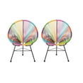 thumbnail image 3 of Costa Lounge Chair, Wire Lounge Chair, Plastic Lounge Chair, Beach Lounge Chair, Indoor-Outdoor Lounge Chair,Acapulco style Rattan,Weather Resistant,Patio Lounge Chair, Oval Lounge Chair - Set 2, 3 of 3