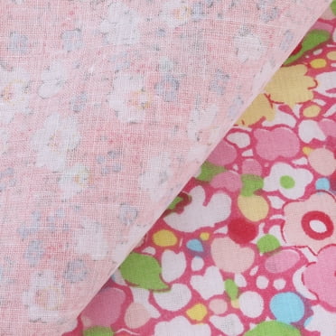 Ensemble de 7 Pcs Tissu en Coton pour Couture Courtepointe Couture Courtepointe Patchwork Textile de Maison Série Rose Tissu pour Corps de Poupée Tilda