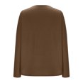 thumbnail image 3 of Women's Plus Size Long Sleeve Tunic Top Crew Neck Basic Oversized T Shirts Blouse with Pockets, 3 of 5