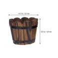 thumbnail image 2 of Minkissy 2 Pcs Pot de Plante en Bois Brun Forme de Baril Design Simple pour Jardinière à Fleurs, 2 of 8