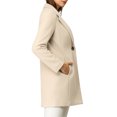 thumbnail image 4 of INSPIRE CHIC Manteau Long Classique pour Femme à Revers Cranté, Manches Longues, 4 of 6