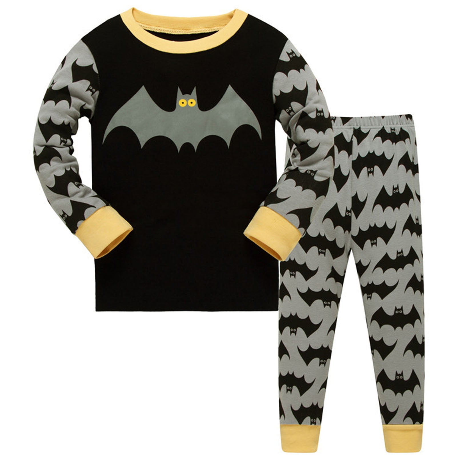 Ediodpoh Halloween Girls Outfits Set Cute Printed Long Sleeve Pajama Set For Toddlers And Kids Comfortable Loungewear For Daily Wear And Soft Sleepwea