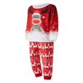 thumbnail image 3 of Christmas Family Pajamas Set Matching Sleepwear Deer Snowflake Print Pullover + Pants Set, 3 of 8