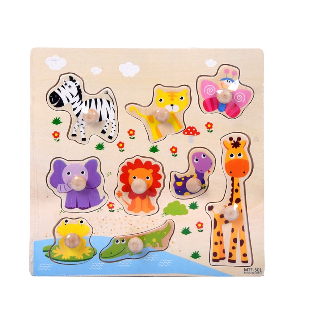 Staron Wooden Puzzles for Toddlers 1-3 (Animal), Toddler Puzzles Educational Learning Toys Puzzles for Toddlers 2-4 Kids Puzzle Christmas Holiday Gifts