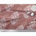 thumbnail image 2 of Soimoi Polyester Crepe Fabric Filigree Damask Print Fabric by The Yard 52 Inch Wide, 2 of 3