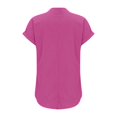 thumbnail image 5 of T-Shirts Femmes Plus Mode Décontractée Col en V Boutonné Manches Courtes avec Poches - Hontri, 5 of 5