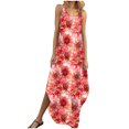 thumbnail image 2 of Ovzne Robes pour Femmes 2025 Robe d'Été Robes d'Été pour Femmes Unie Sans Manches Robe à Col en V Robes Décontractées Longues Robes Robe de Printemps Liquidation, 2 of 7