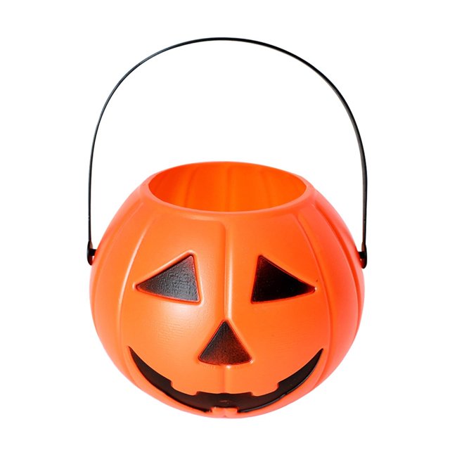 Halloween Candy Bucket Plastic Pumpkin Bucket Trick Or Orange Bucket Mini Halloween Bucket Party