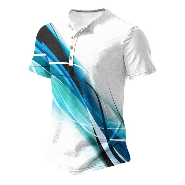 Mefallenssiah Hommes Hauts, Décolleté Hommes Décontracté Col Rond Impression Pull Sport Manches Courtes T Chemise Chemisier