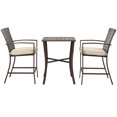 thumbnail image 5 of Patiojoy 3-Piece Patio Rattan Furniture Set Outdoor Bistro Set Cushioned Chairs & Table Set Brown, 5 of 5