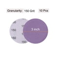 thumbnail image 2 of Unique Bargains 10 Pack 3-Inch Purple Sanding Discs 150 Grits Hook & Loop Professional Aluminum Oxide Sandpaper, 2 of 5